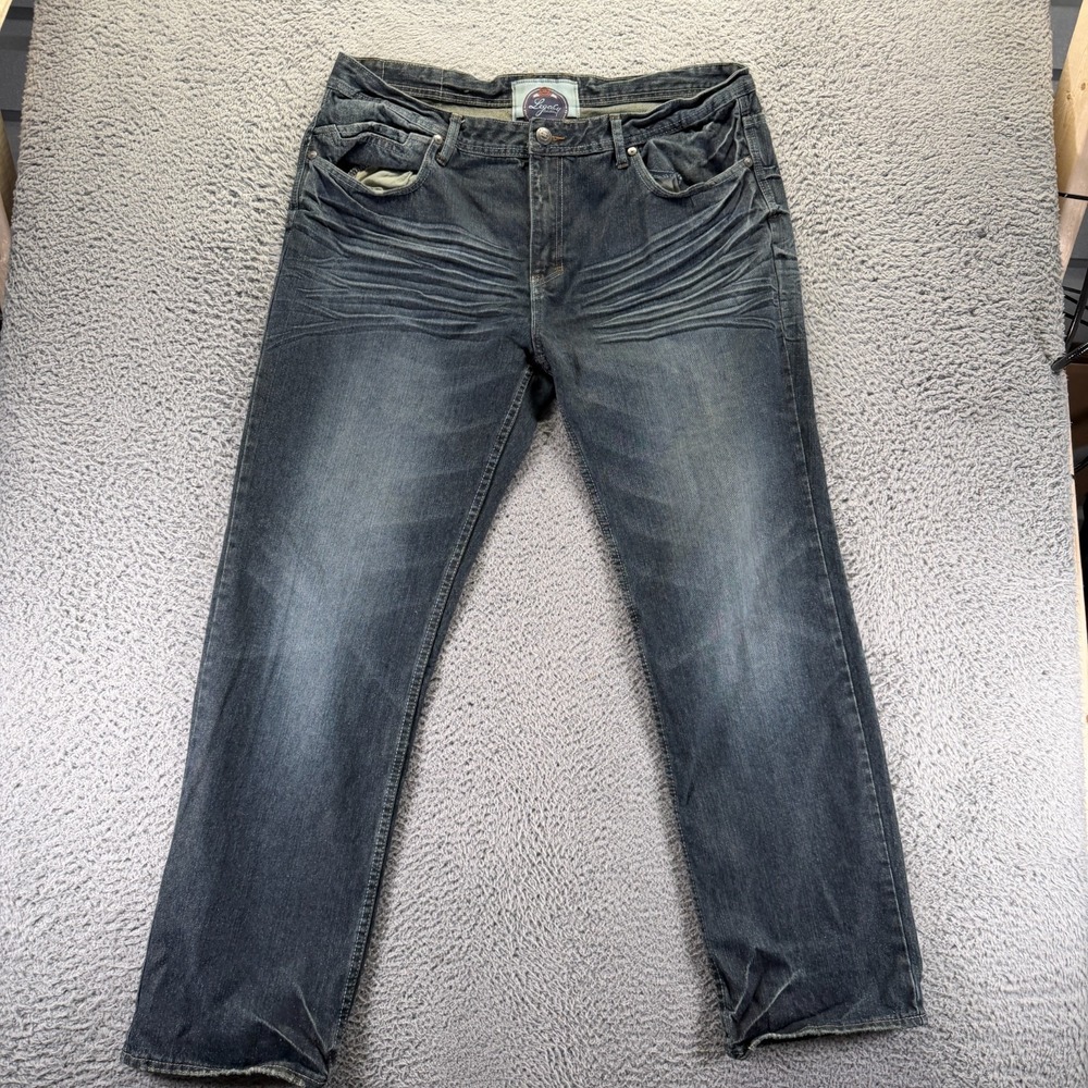 Jordan Craig Legacy Jeans Mens 42x32 Blue Cotton Denim Straight Faded Workwear